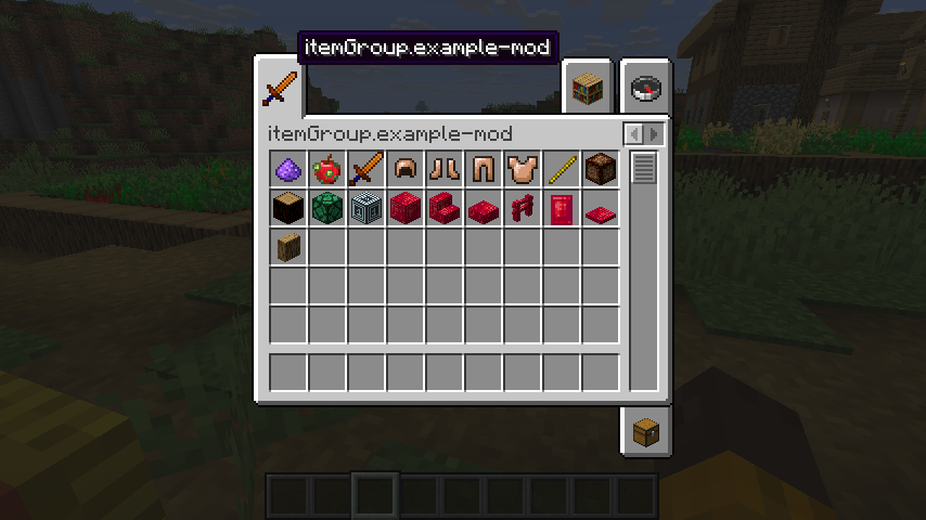 Creative Tab without translation in creative menu